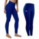 Bolso sólido esporte yoga calças de cintura alta malha esporte leggings de fitness mulheres yoga leggings treinamento correndo c